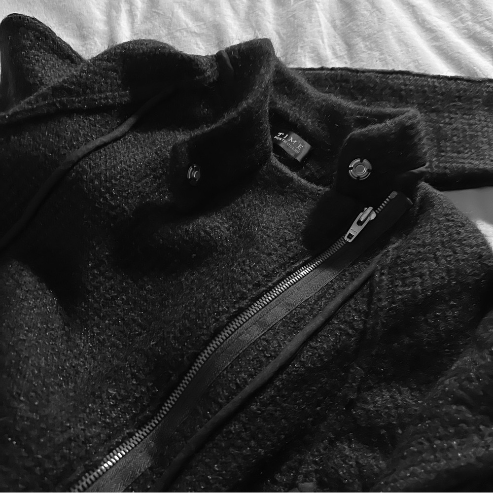 chic black cashmere jacket